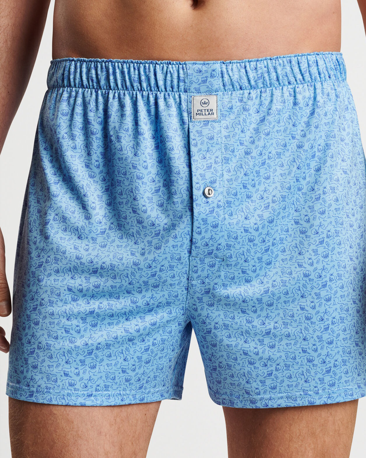 DOUBLE TRANSFUSED PERFORMANCE BOXER SHORT - COTTAGE BLUE