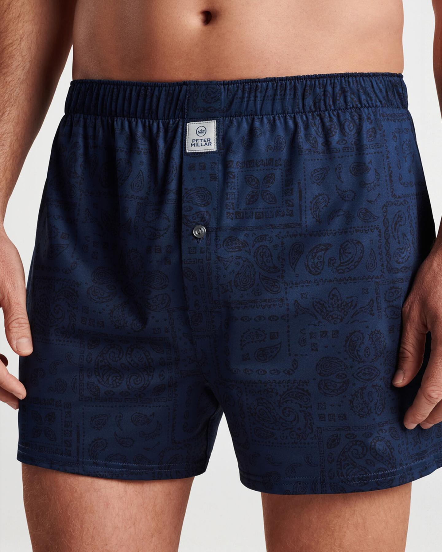 DELOS PAISLEY PERFORMANCE BOXER SHORT - NAVY