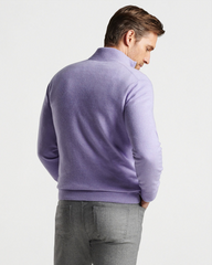 ARTISAN CRAFTED CASHMERE FLEX 1/4 SWEATER - VIOLET MIST