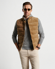 VAST CORDUROY VEST - DARK JUTE