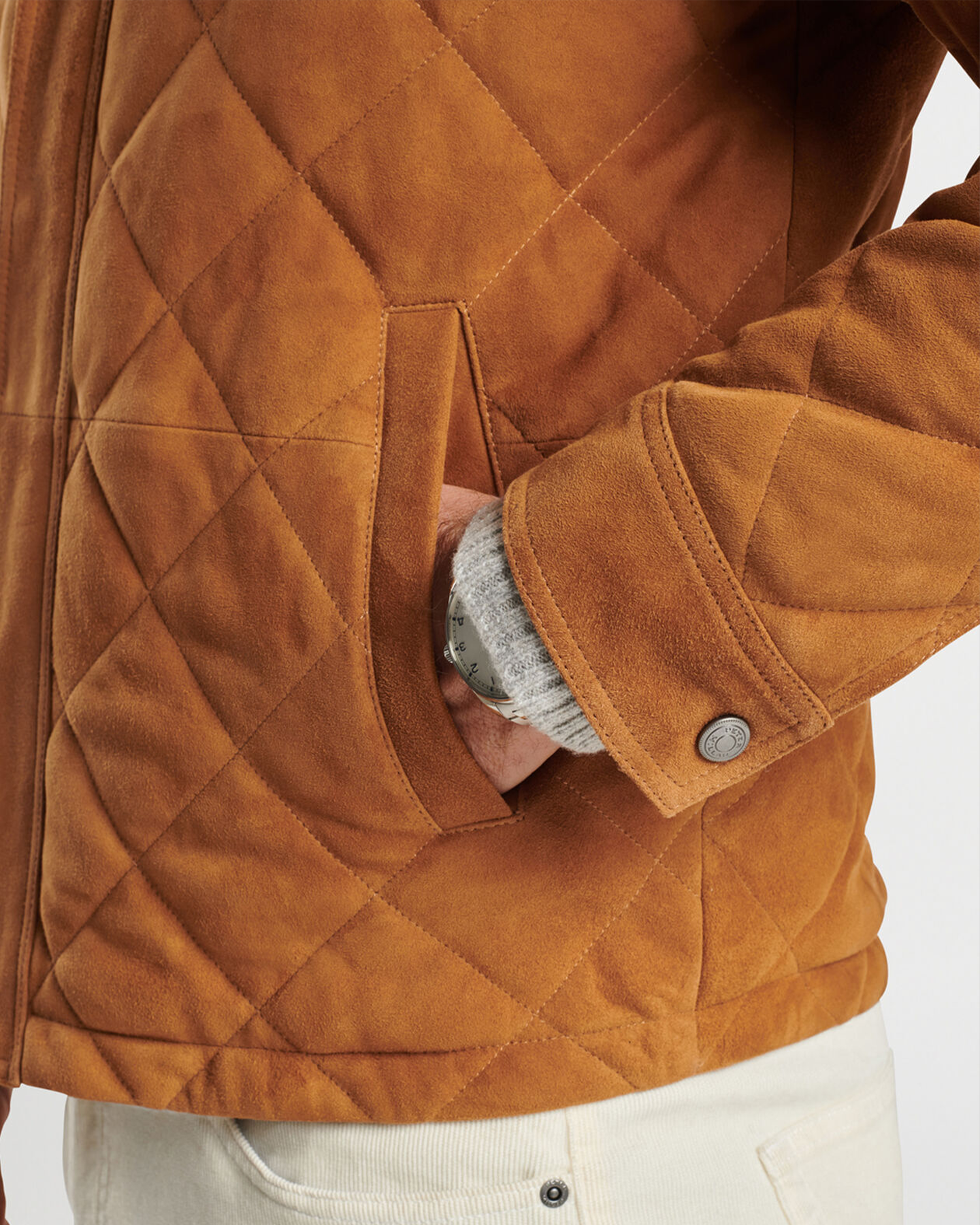 Quilted on sale suede jacket