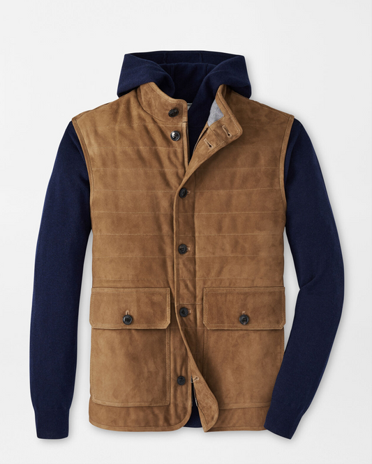 SUEDE GREENWICH VEST - BIRCHWOOD