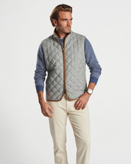 ESSEX QUILTED WOOL TRAVEL VEST - GALE GREY