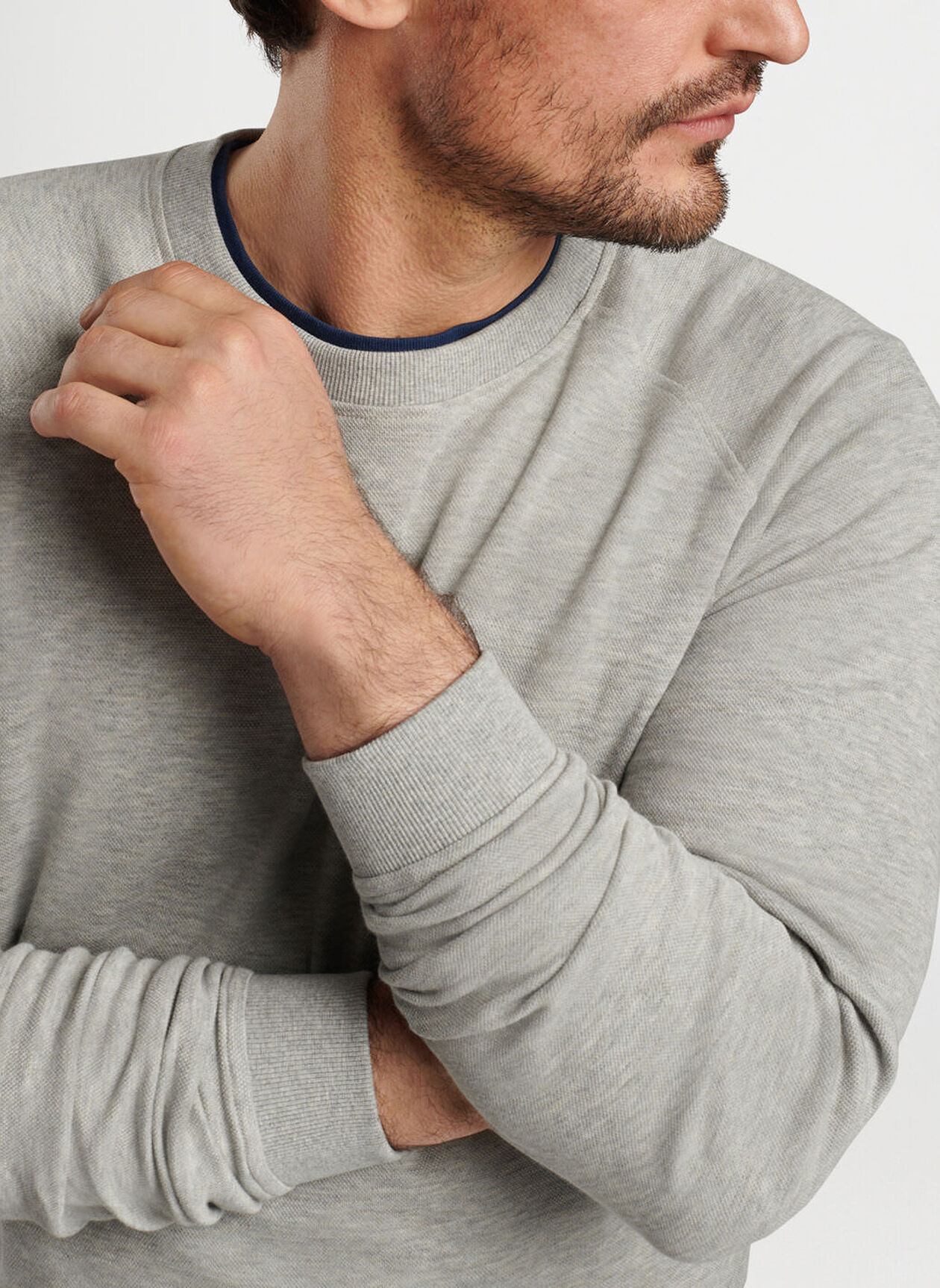 CROWN COMFORT KNIT CREW - LIGHT GREY