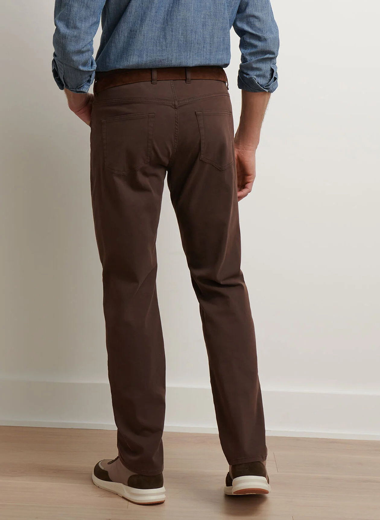 SIGNATURE SATEEN FIVE POCKET PANT - FRENCH PRESS