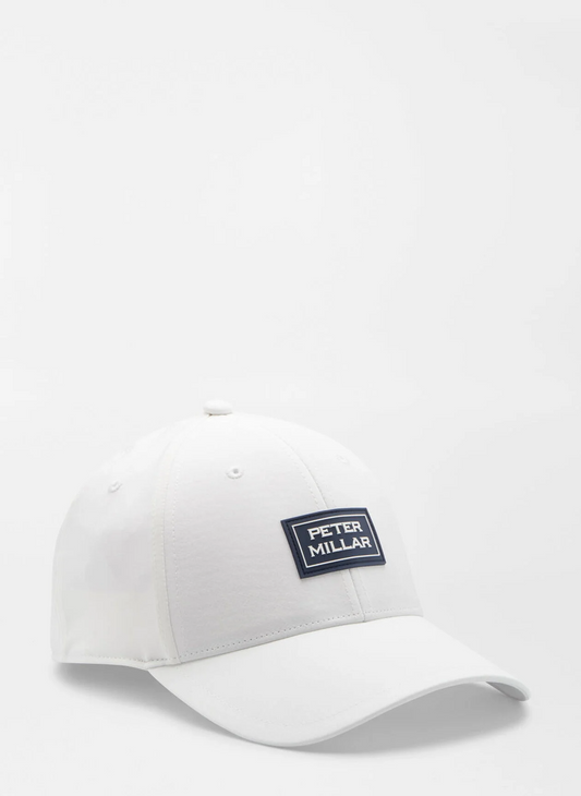 PURSUIT PERFORMANCE STACKED LOGO HAT - WHITE