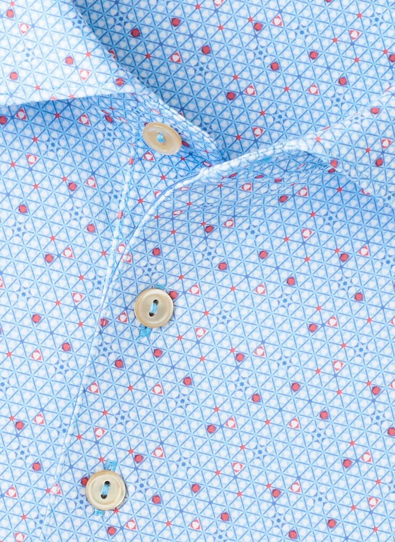 COSTANZO GEO PERFORMANCE JERSEY POLO - SEAPORT BLUE