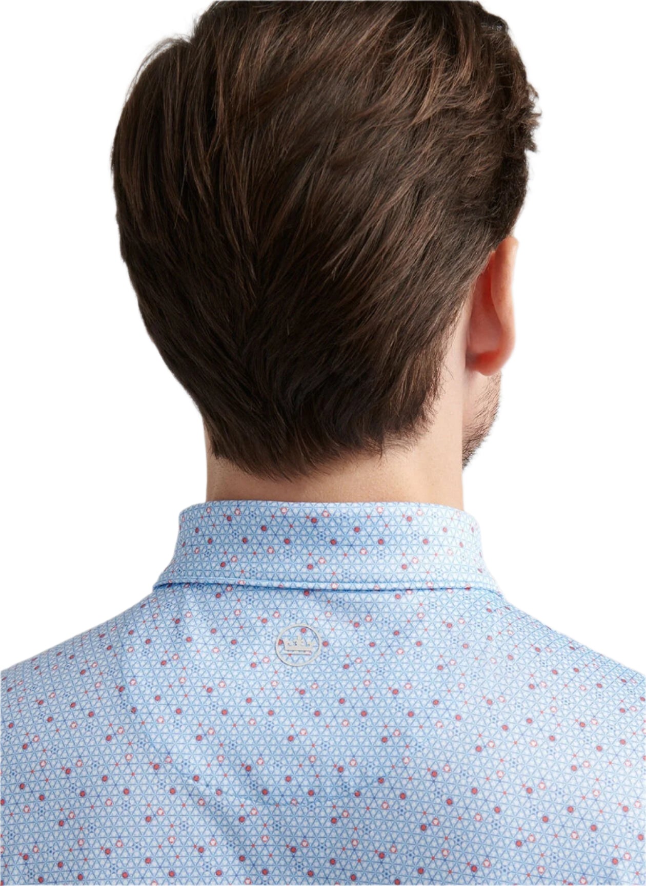 COSTANZO GEO PERFORMANCE JERSEY POLO - SEAPORT BLUE