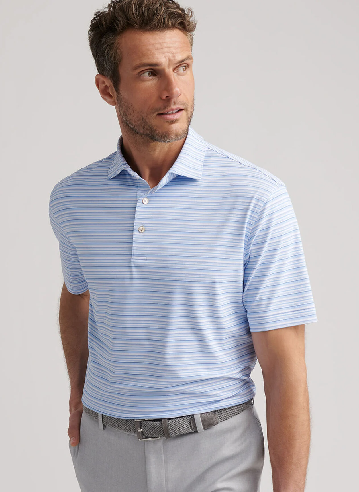 ATRIUM PERFORMANCE JERSEY POLO - WHITE