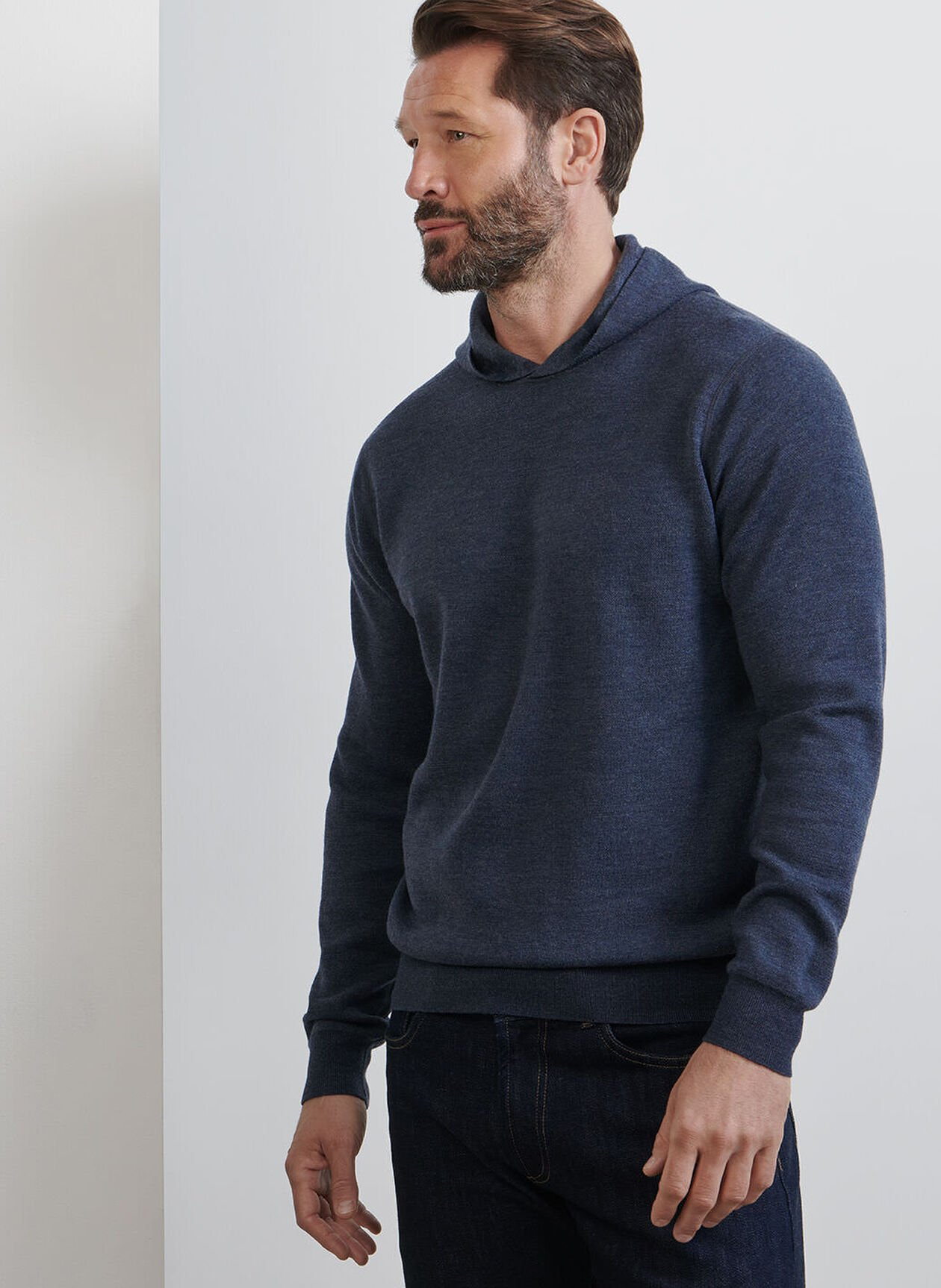 REVERSIBLE CAMO POPOVER HOODIE - BLUE HAZE