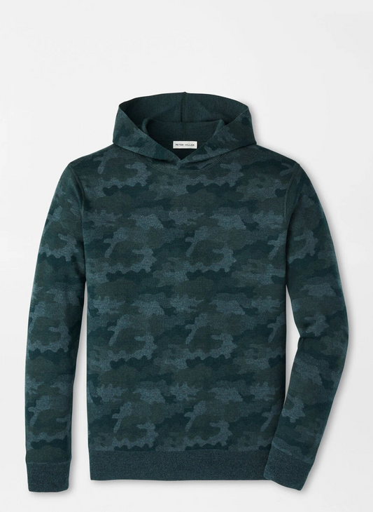 REVERSIBLE CAMO POPOVER HOODIE - DEEP VERDANT