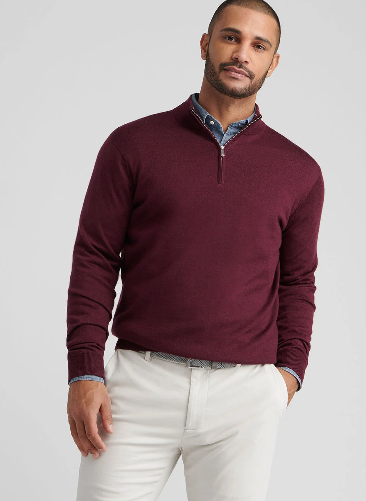 AUTUMN CREST 1/4 ZIP SWEATER - AUTUMN FOLIAGE