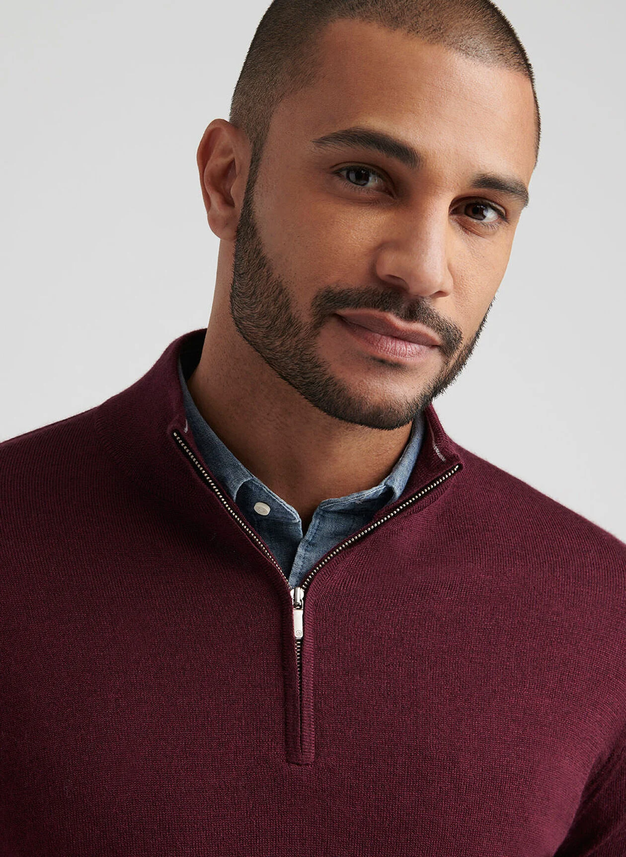 AUTUMN CREST 1/4 ZIP SWEATER - AUTUMN FOLIAGE