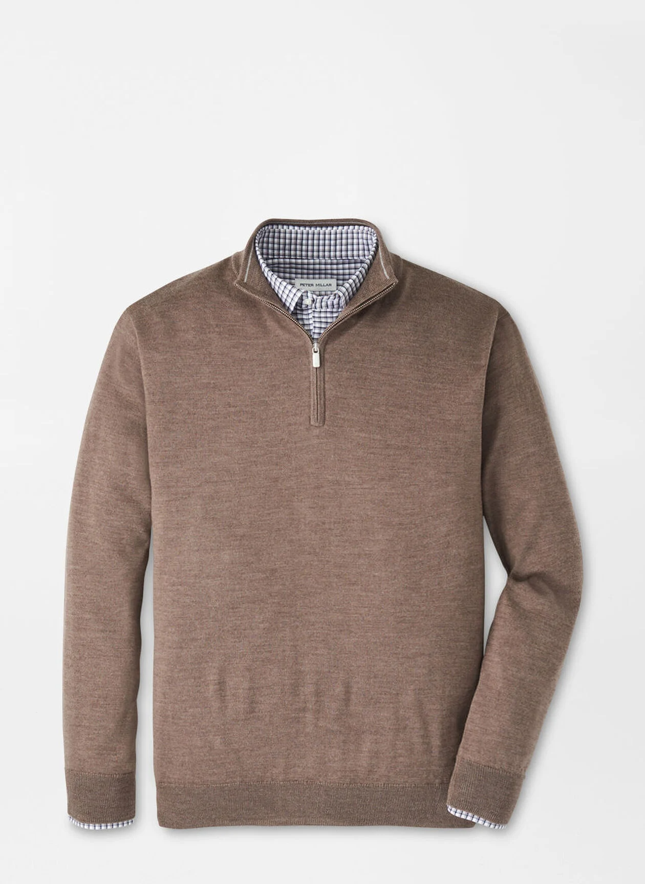 AUTUMN CREST 1/4 ZIP SWEATER - POPLAR BROWN