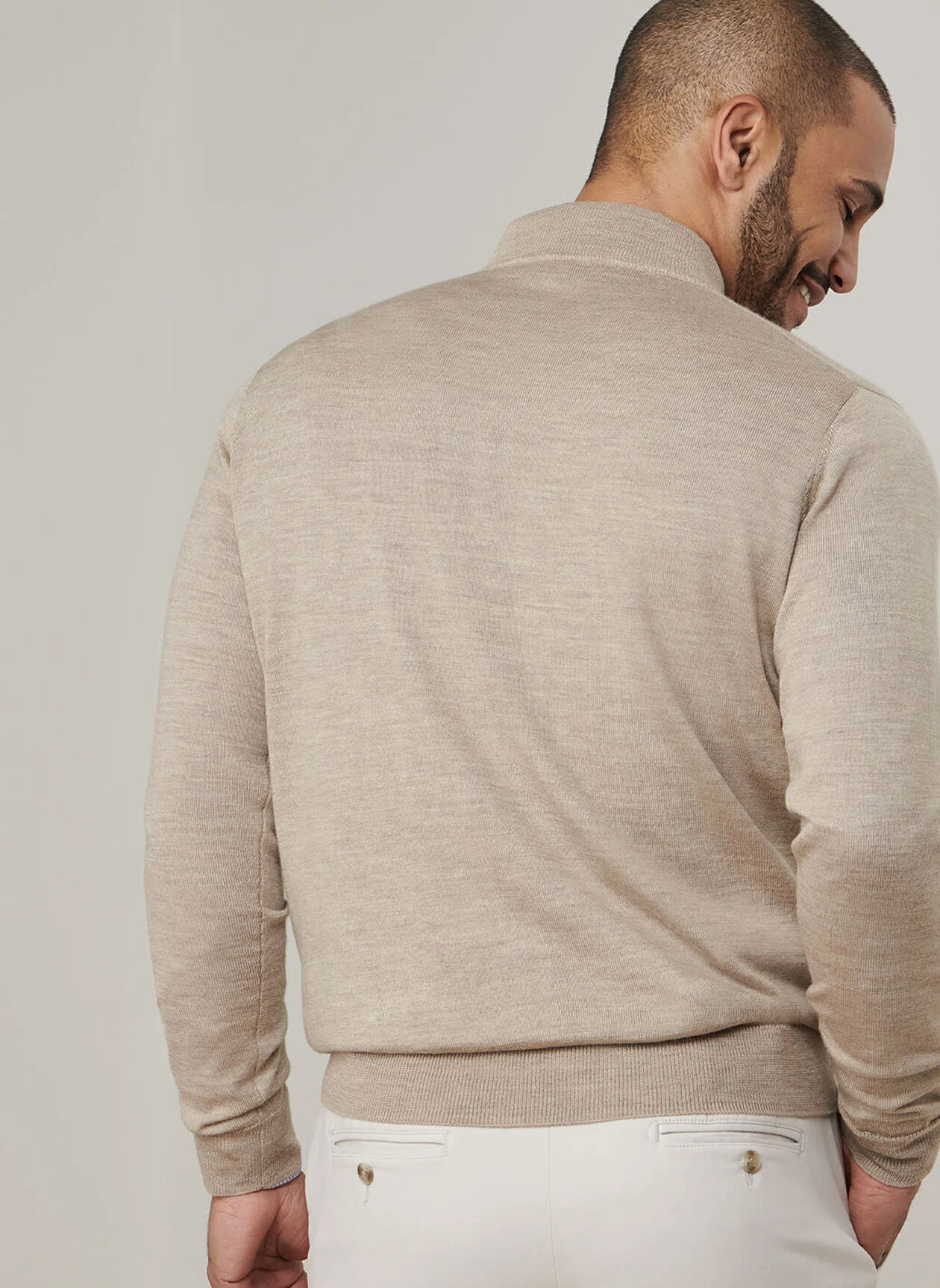 AUTUMN CREST HONEYCOMB CREWNECK SWEATER - LIGHT ELM