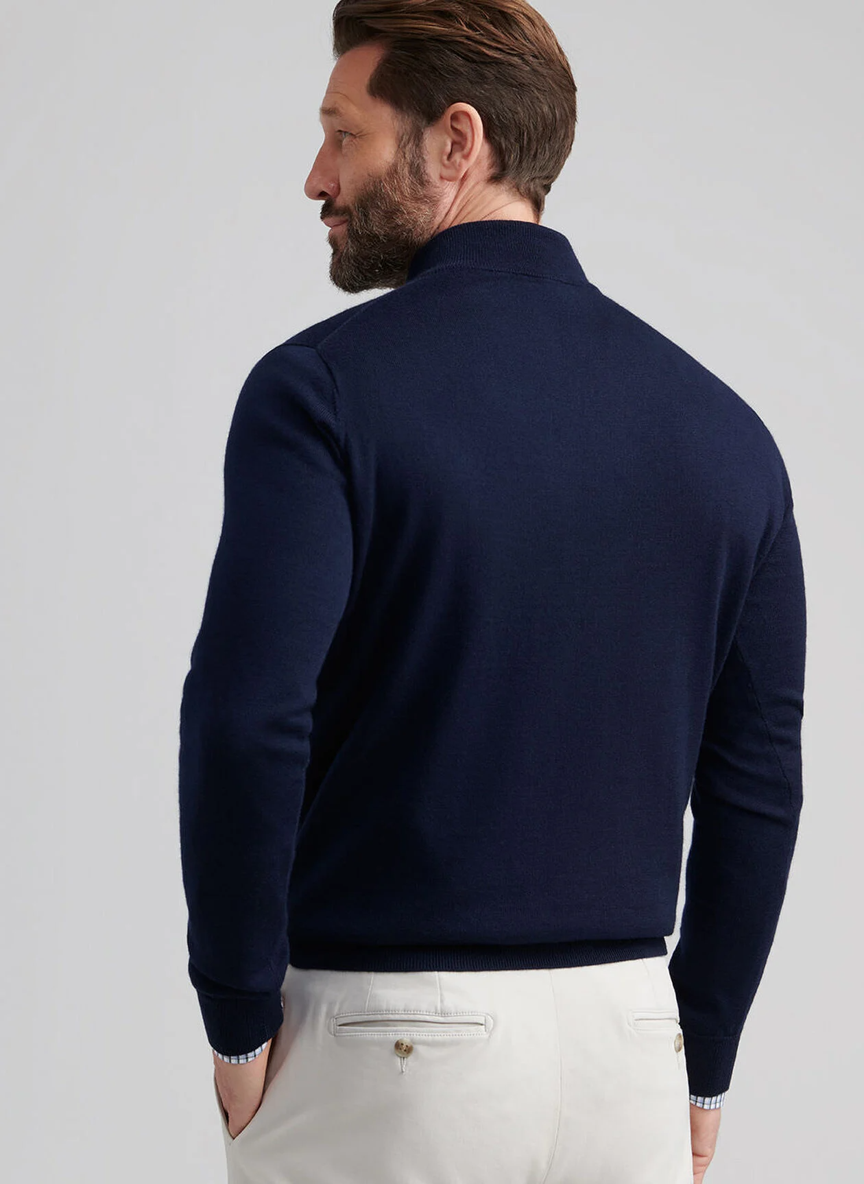 AUTUMN CREST HONEYCOMB CREWNECK SWEATER - NAVY