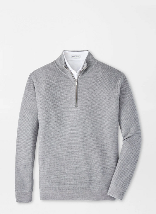 WEST 1/4 ZIP SWEATER - BRITISH GREY