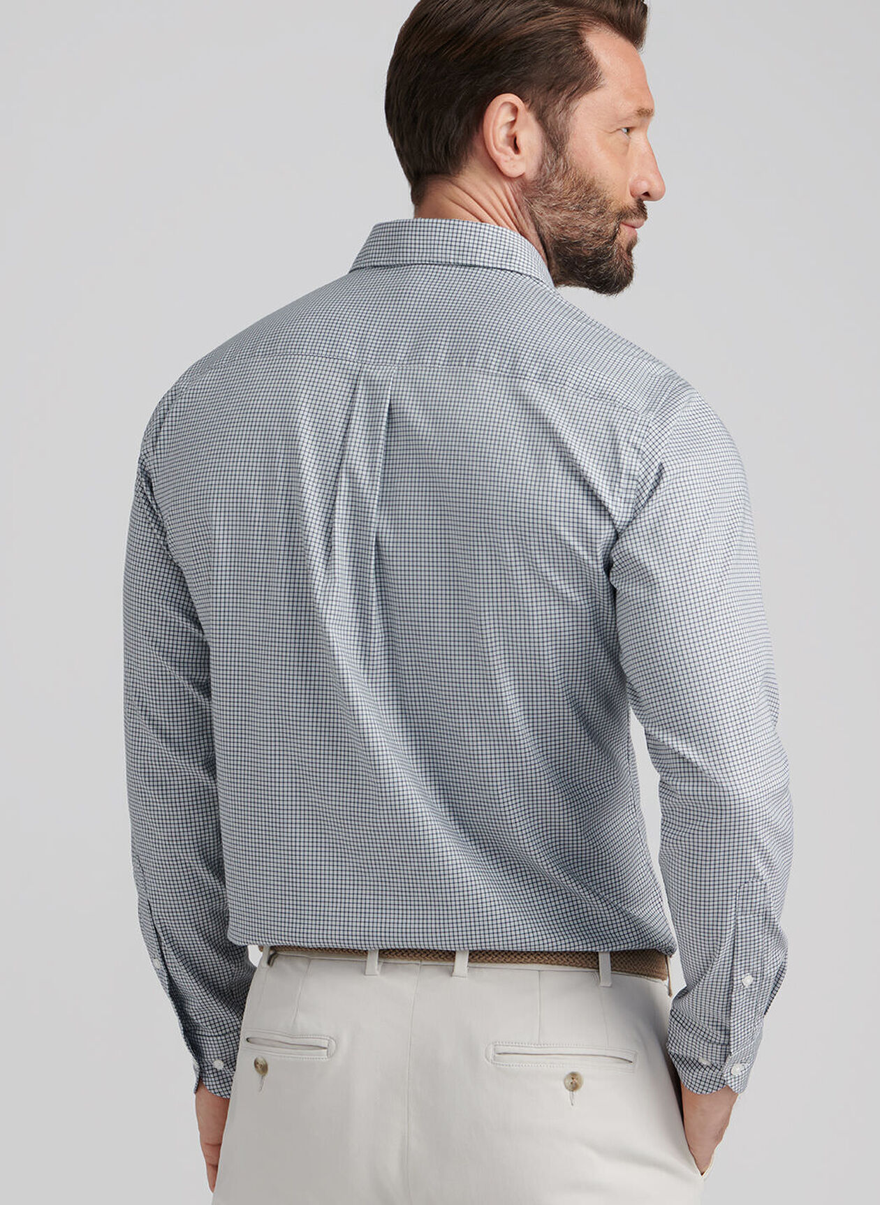 JACKSON CROWN LITE COTTON STRETCH SHIRT - DEEP VERDANT