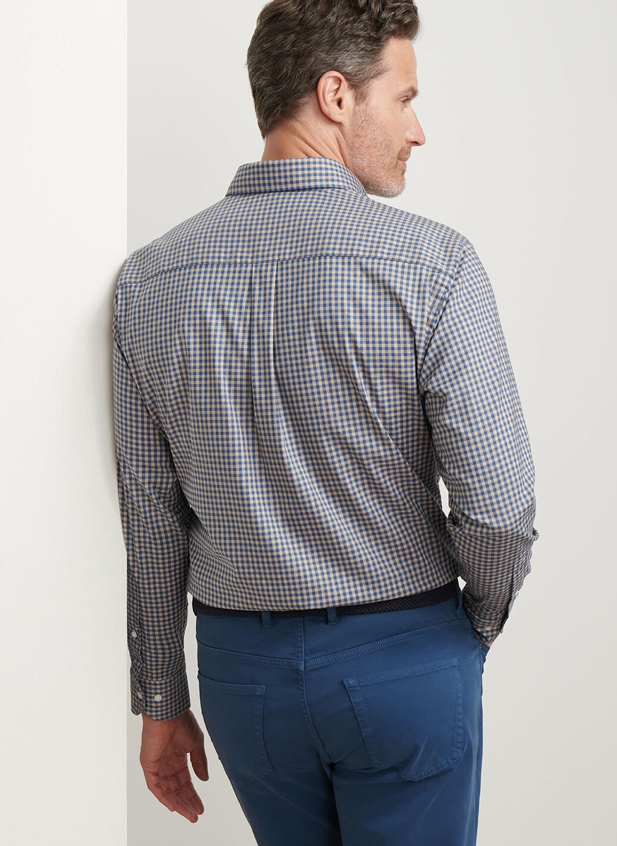 CONWAY CROWN LITE COTTON STRETCH SHIRT - POPLAR BROWN