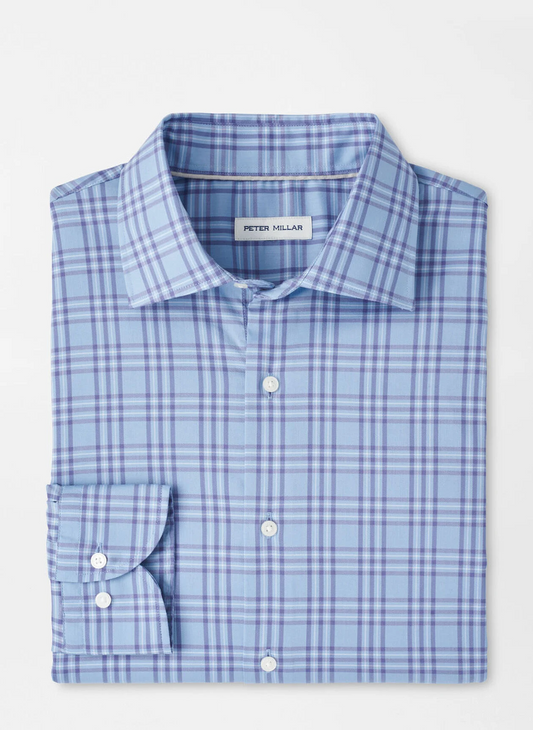 BREVARD CROWN LITE COTTON STRETCH SHIRT - RUDDY BLUE