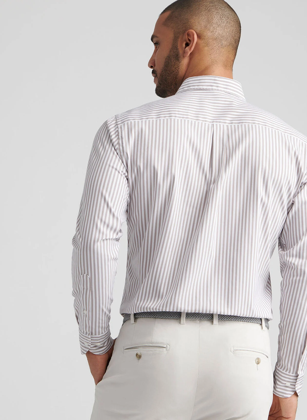 CANNON CROWN LITE COTTON STRETCH SHIRT - POPLAR BROWN
