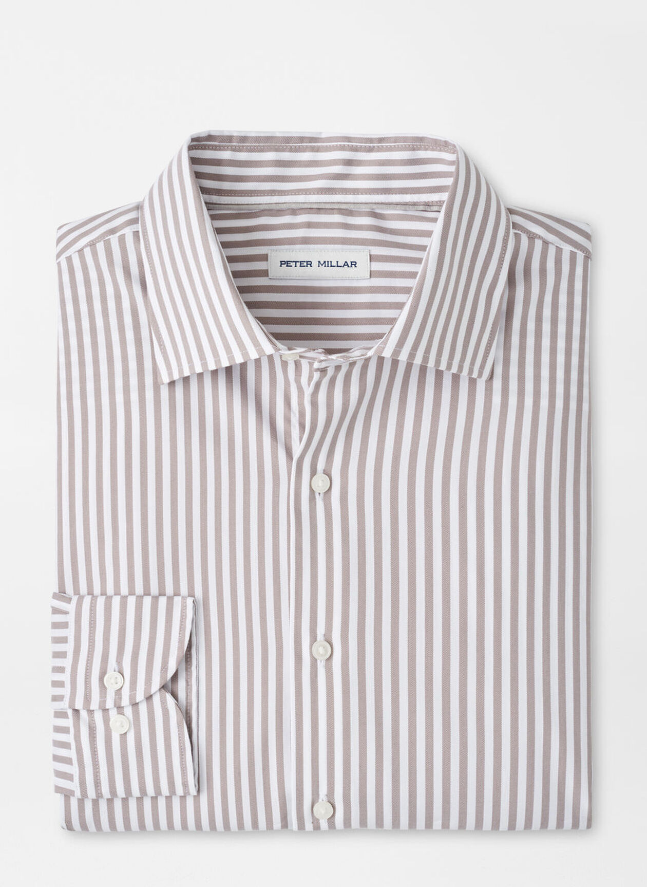CANNON CROWN LITE COTTON STRETCH SHIRT - POPLAR BROWN