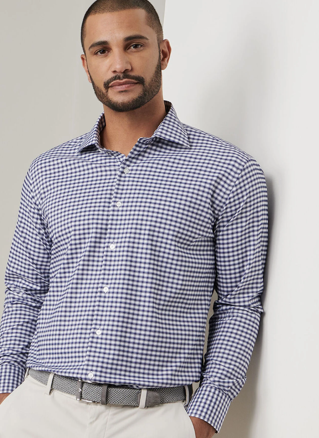 FAIRBANKS PERFORMANCE TWILL SHIRT - NAVY