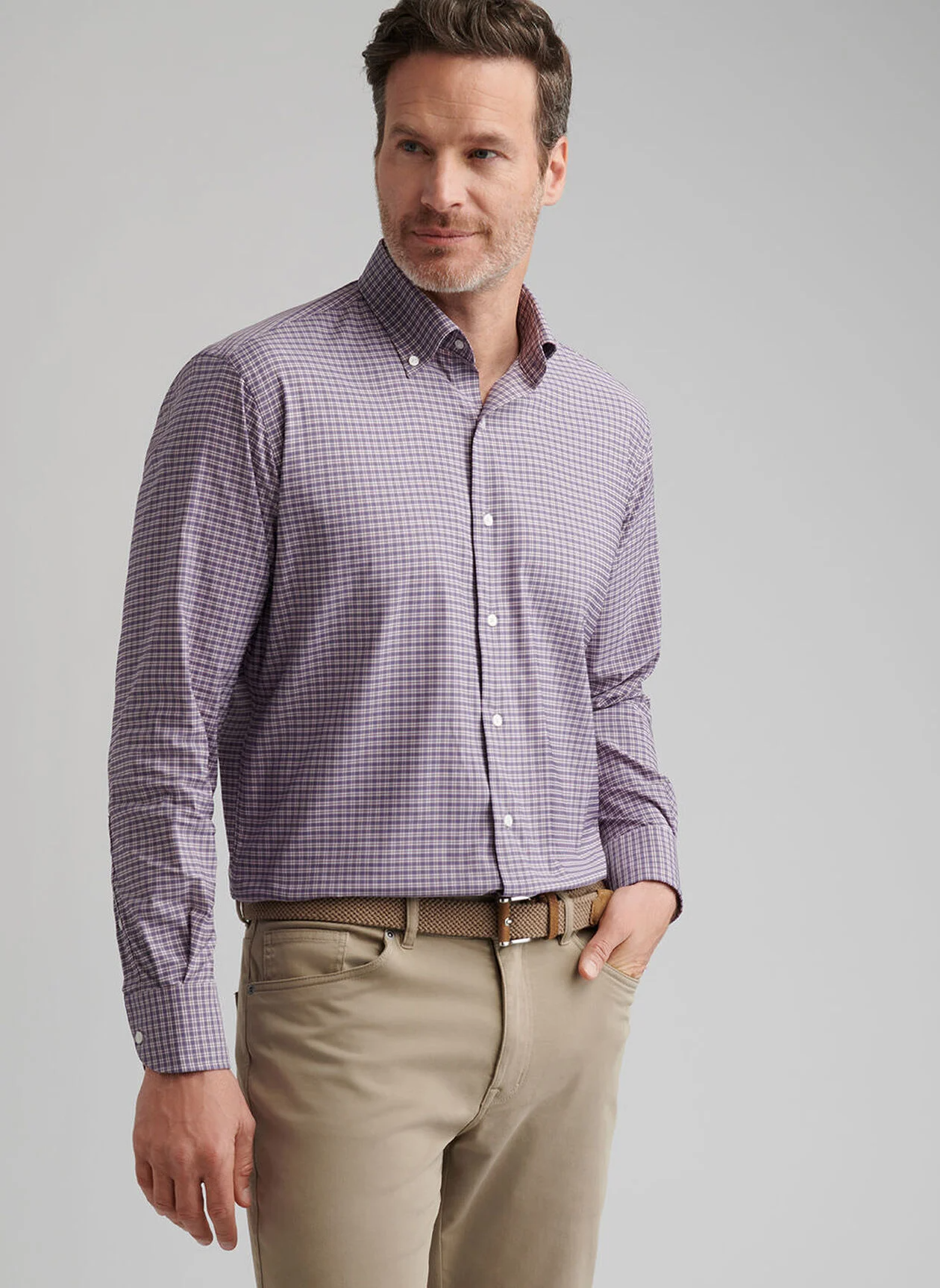 PETALUMA PERFORMANCE TWILL SHIRT - PARISIAN FIG