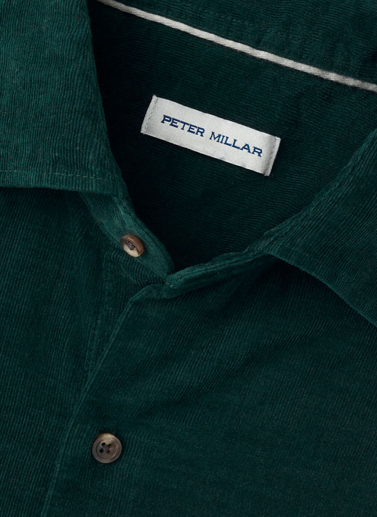 ASPEN COTTON CASHMERE CORDUROY SHIRT - DEEP VERDANT
