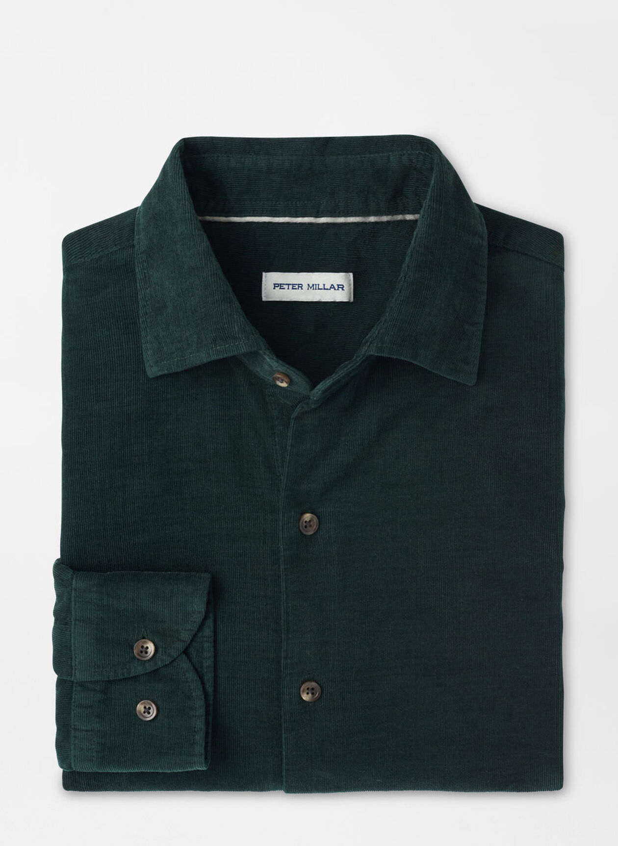 ASPEN COTTON CASHMERE CORDUROY SHIRT - DEEP VERDANT
