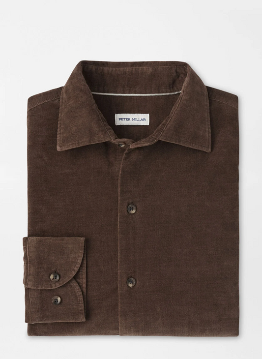 ASPEN COTTON CASHMERE CORDUROY SHIRT - FRENCH PRESS