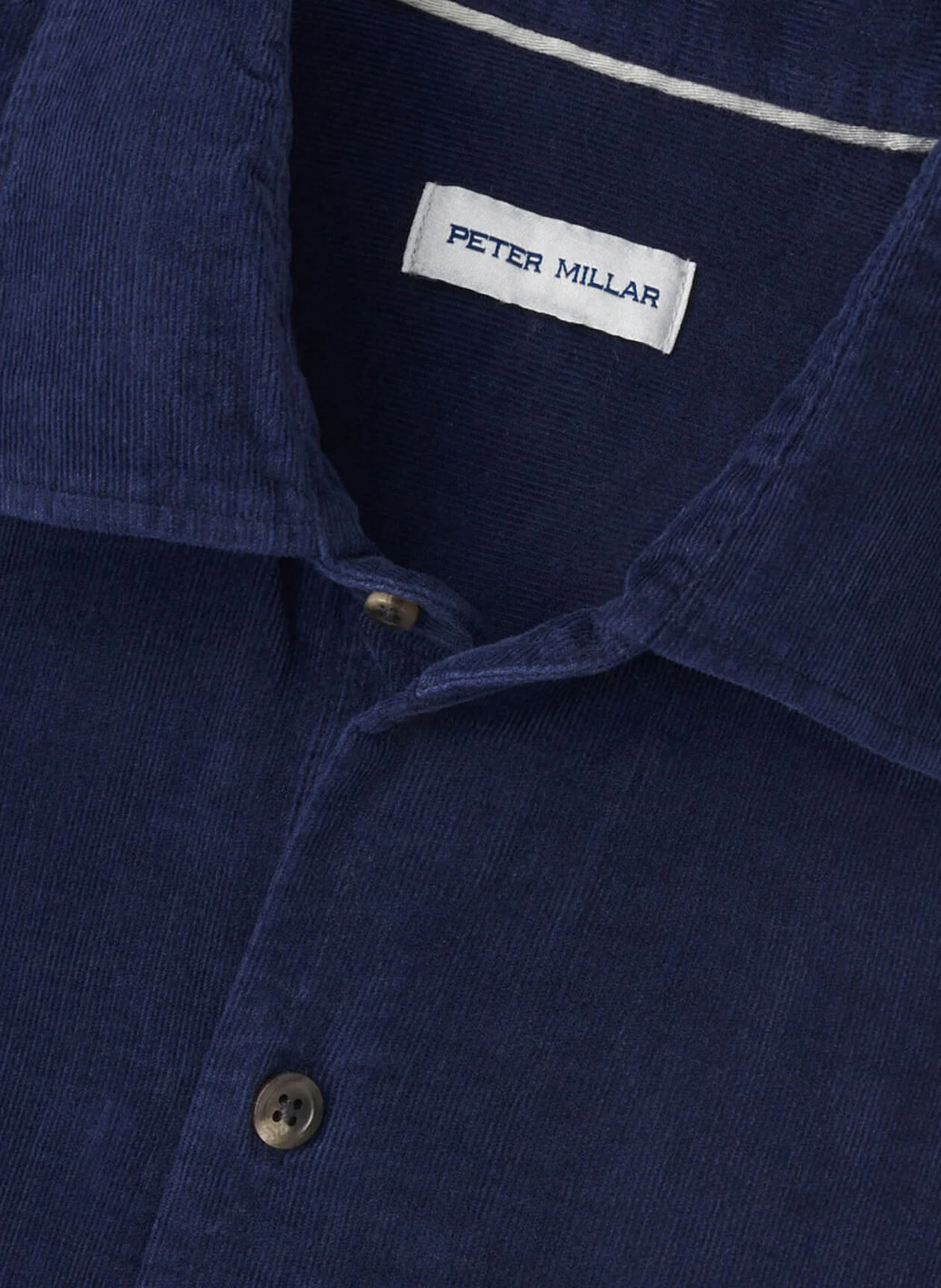 ASPEN COTTON CASHMERE CORDUROY SHIRT - NAVY