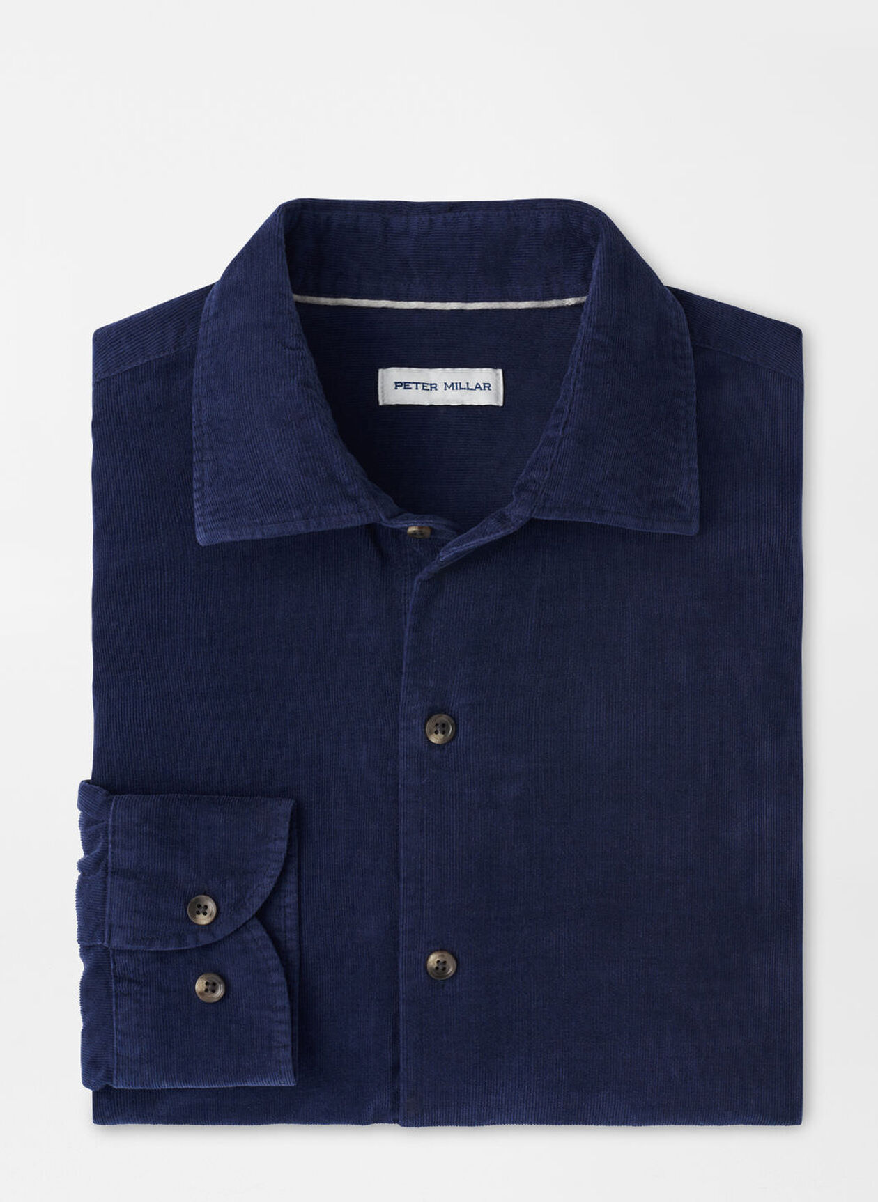 ASPEN COTTON CASHMERE CORDUROY SHIRT - NAVY