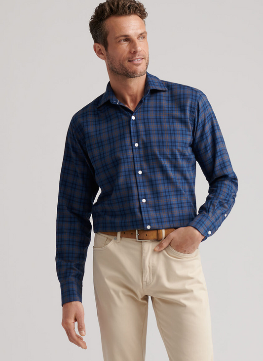 BAR HARBOR PERFORMANCE FLANNEL SHIRT - BLUE HAZE
