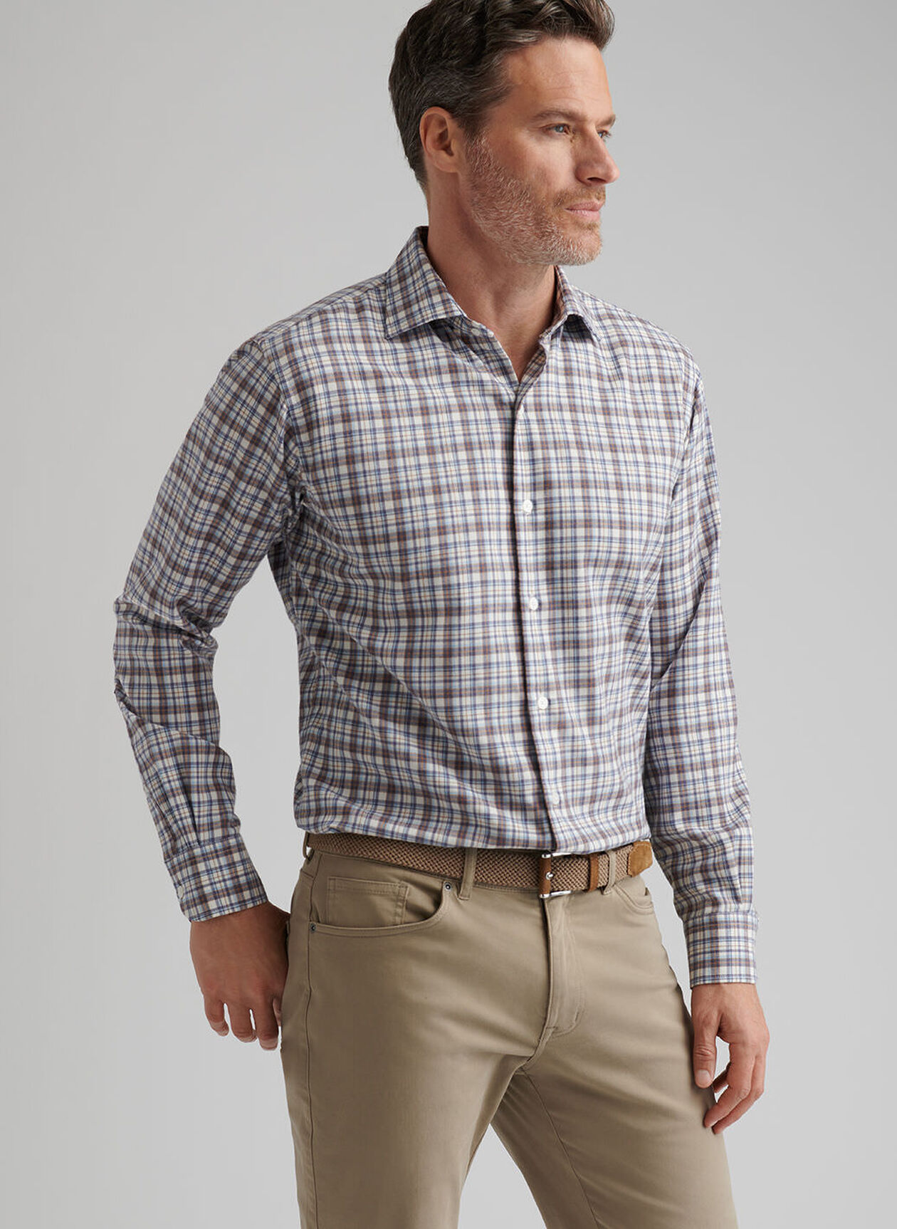 WAYNESVILLE PERFORMANCE FLANNEL SHIRT - WINTER IVORY