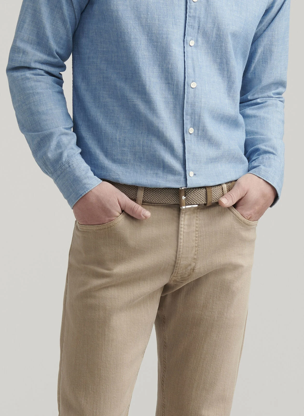 CRAFTED WOVEN BELT - DARK SAND