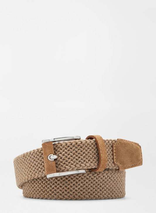 CRAFTED WOVEN BELT - DARK SAND