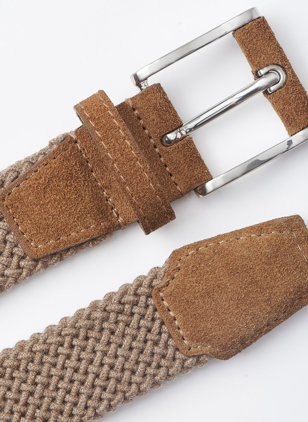 CRAFTED WOVEN BELT - DARK SAND