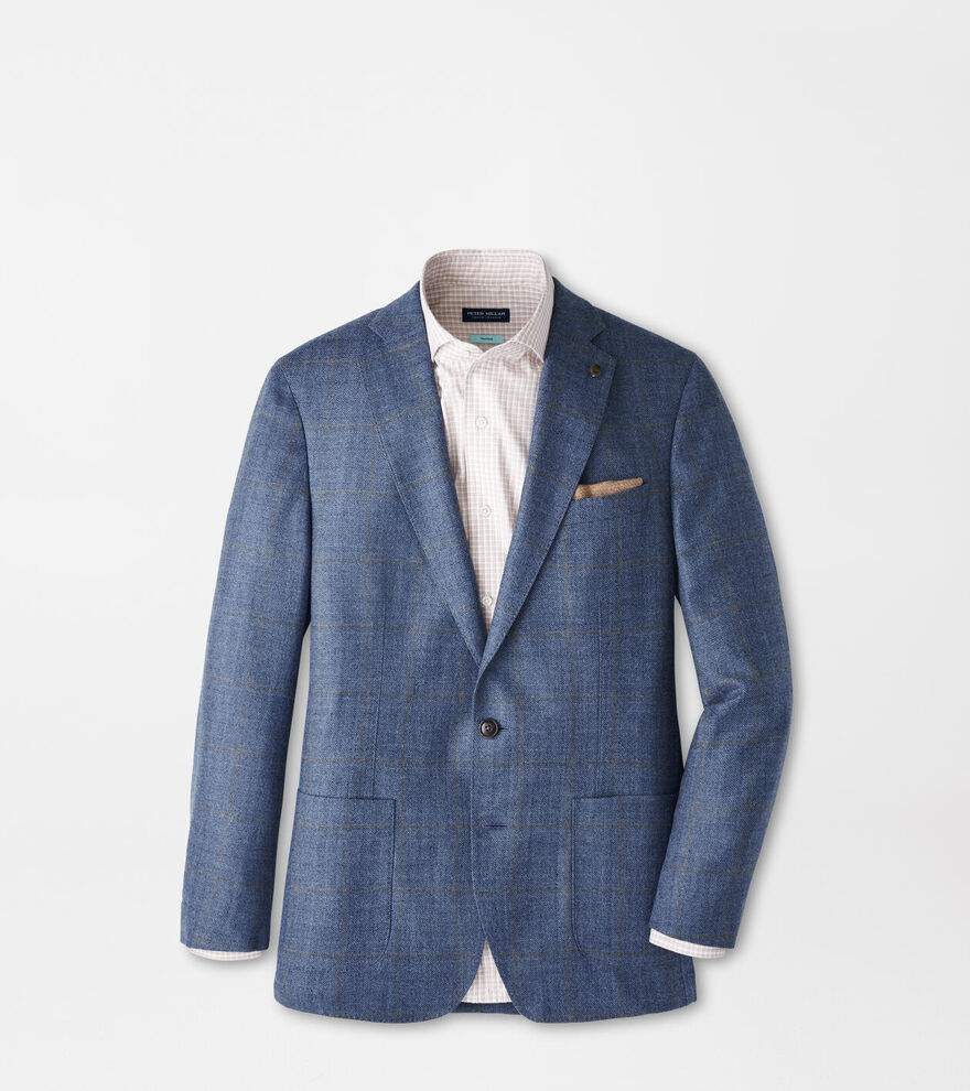 DELROSE PLAID SOFT JACKET - NEBULA BLUE