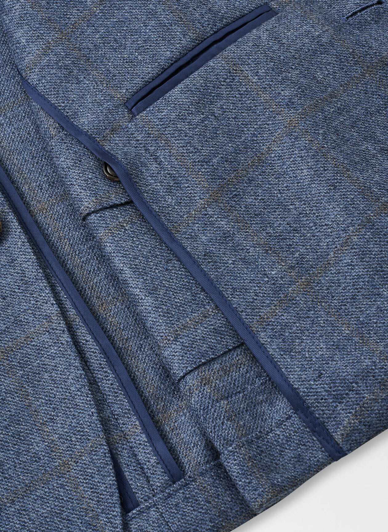 DELROSE PLAID SOFT JACKET - NEBULA BLUE