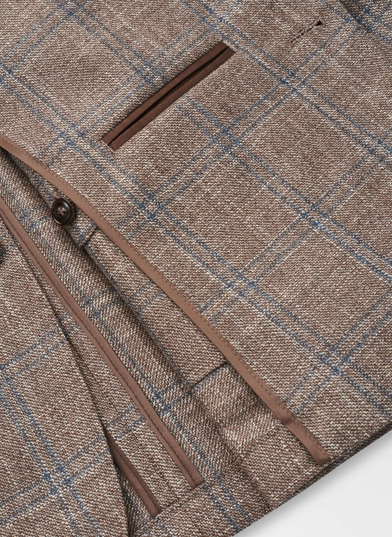 LEROY WINDOWPANE SOFT JACKET - WALNUT