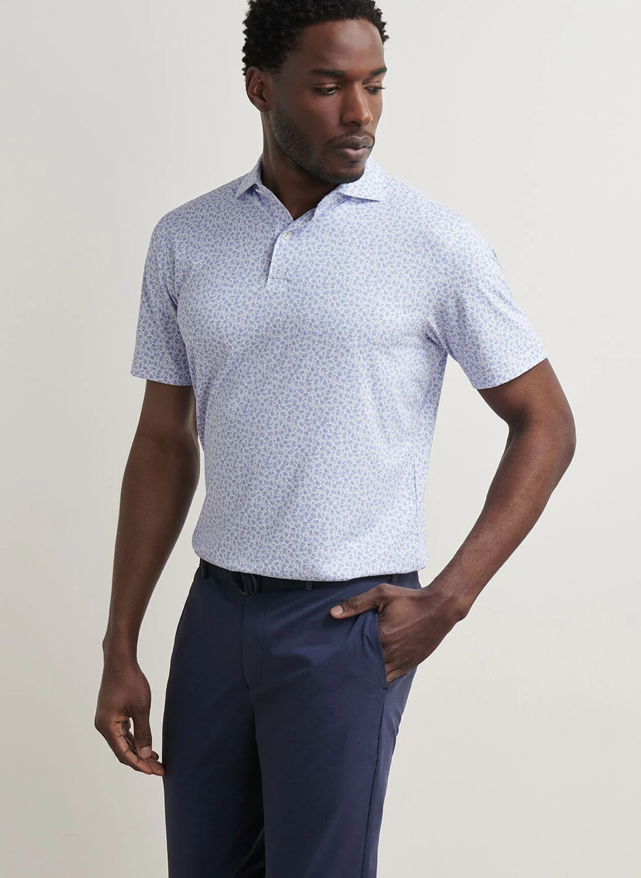 OLIVE GROVE PERFORMANCE JERSEY POLO - WHITE