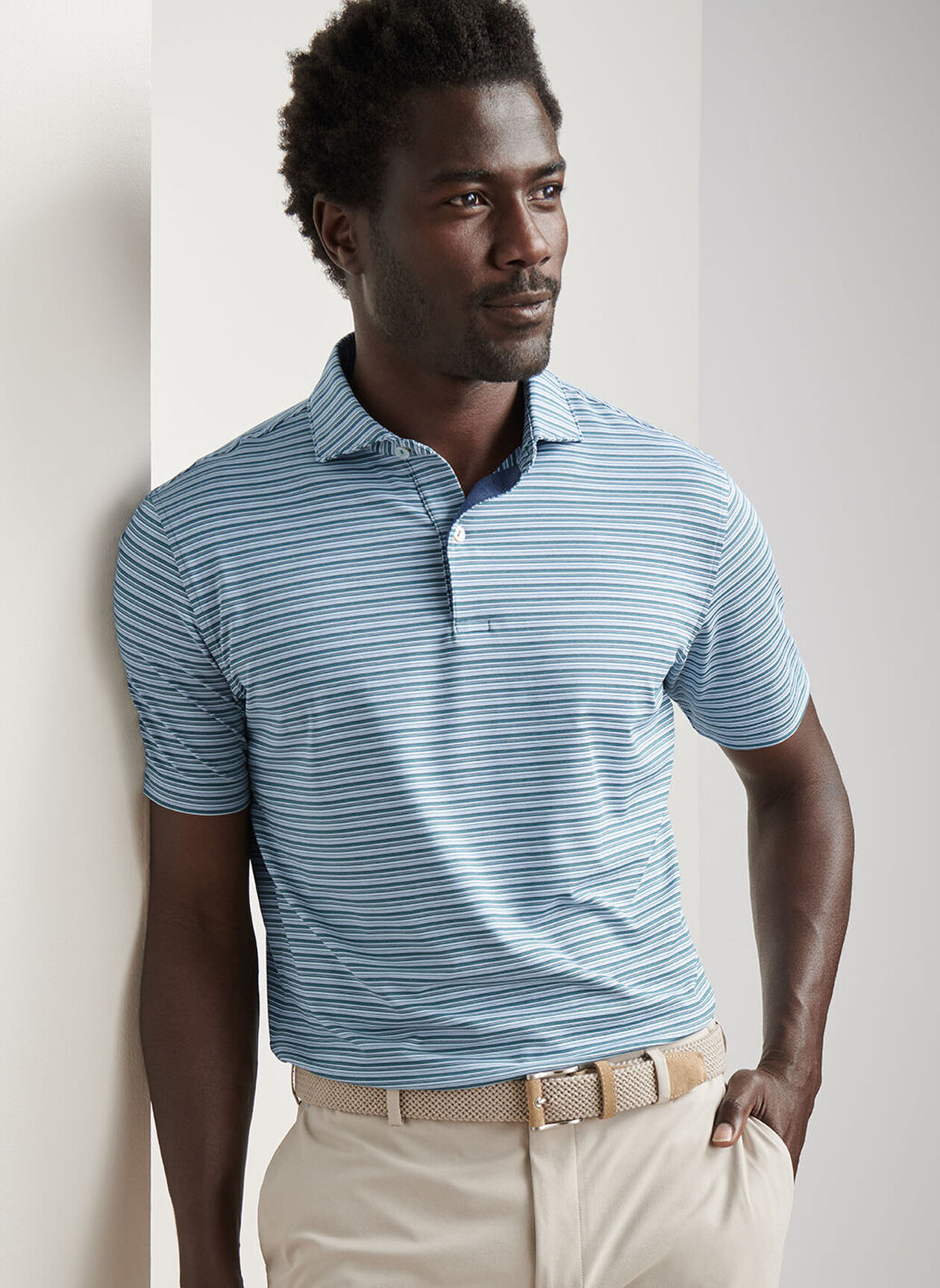 CHASE PERFORMANCE JERSEY POLO - SHERWOOD