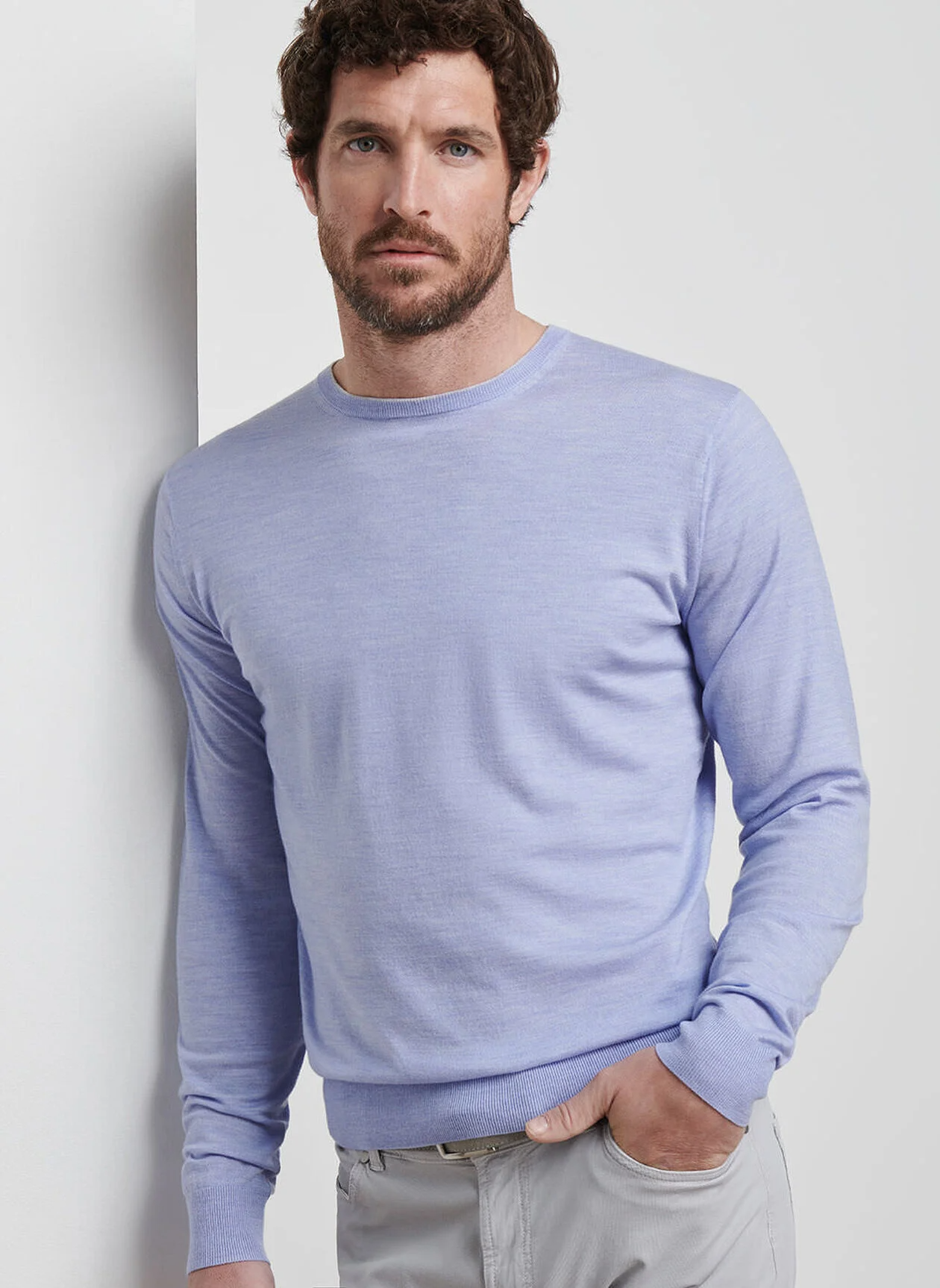 EXCURSIONIST FLEX CREW NECK SWEATER - WISTERIA
