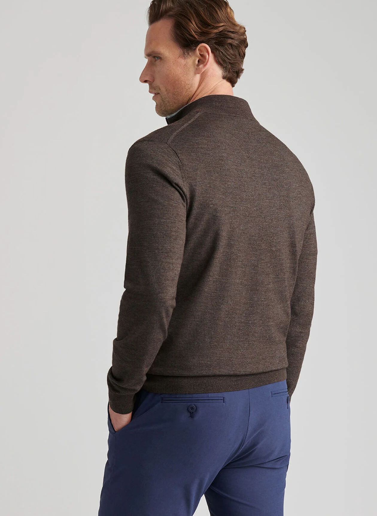 EXCURSIONIST FLEX 1/4 ZIP SWEATER - ANTIQUE WALNUT