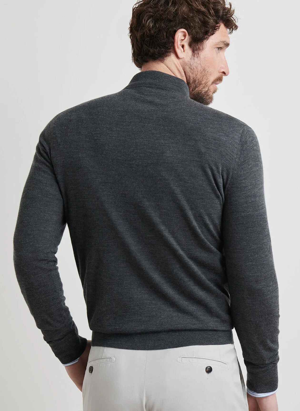 EXCURSIONIST FLEX 1/4 ZIP SWEATER - CHARCOAL
