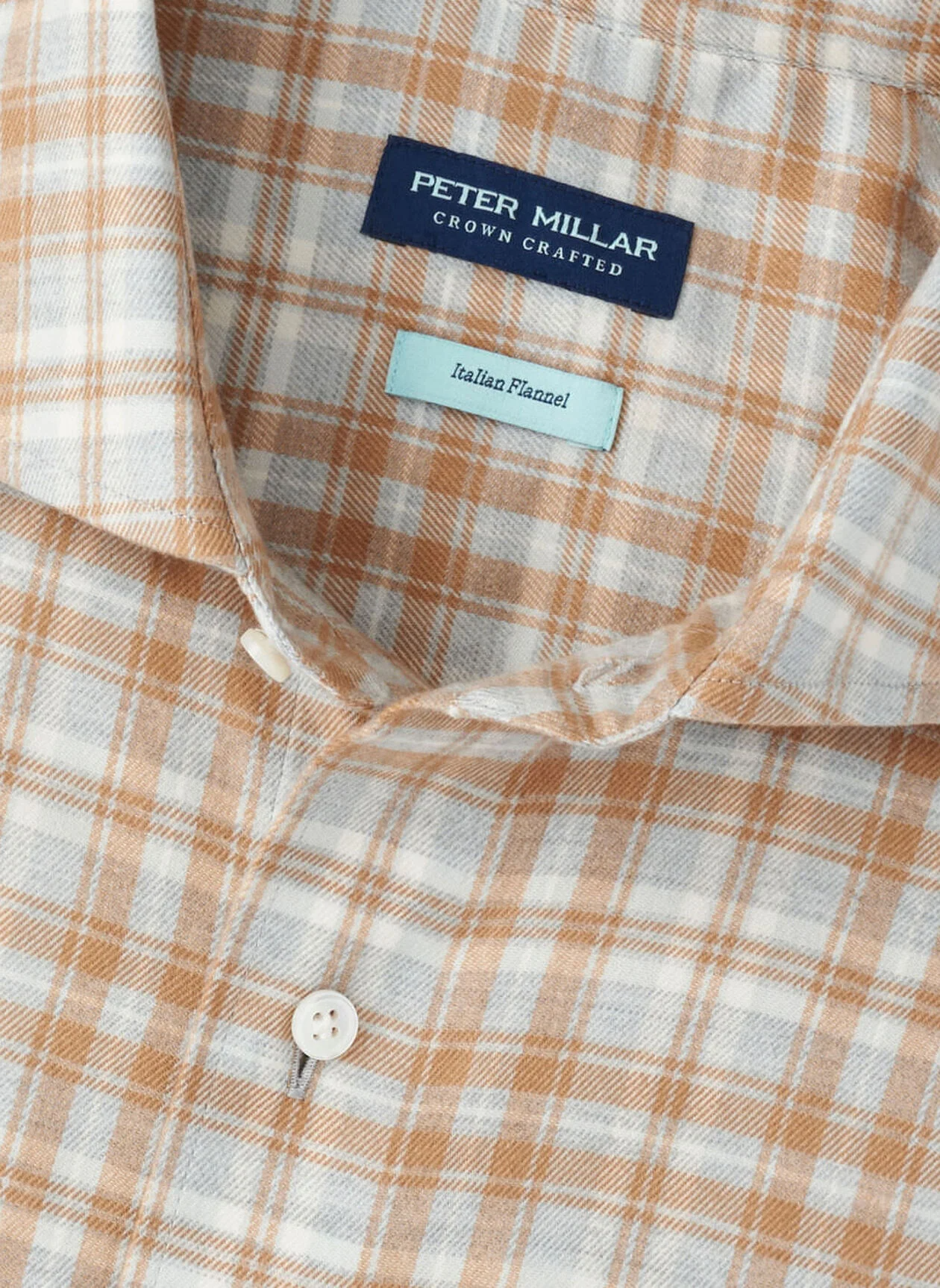 VARALLO ITALIAN FLANNEL SHIRT - BRITISH GREY