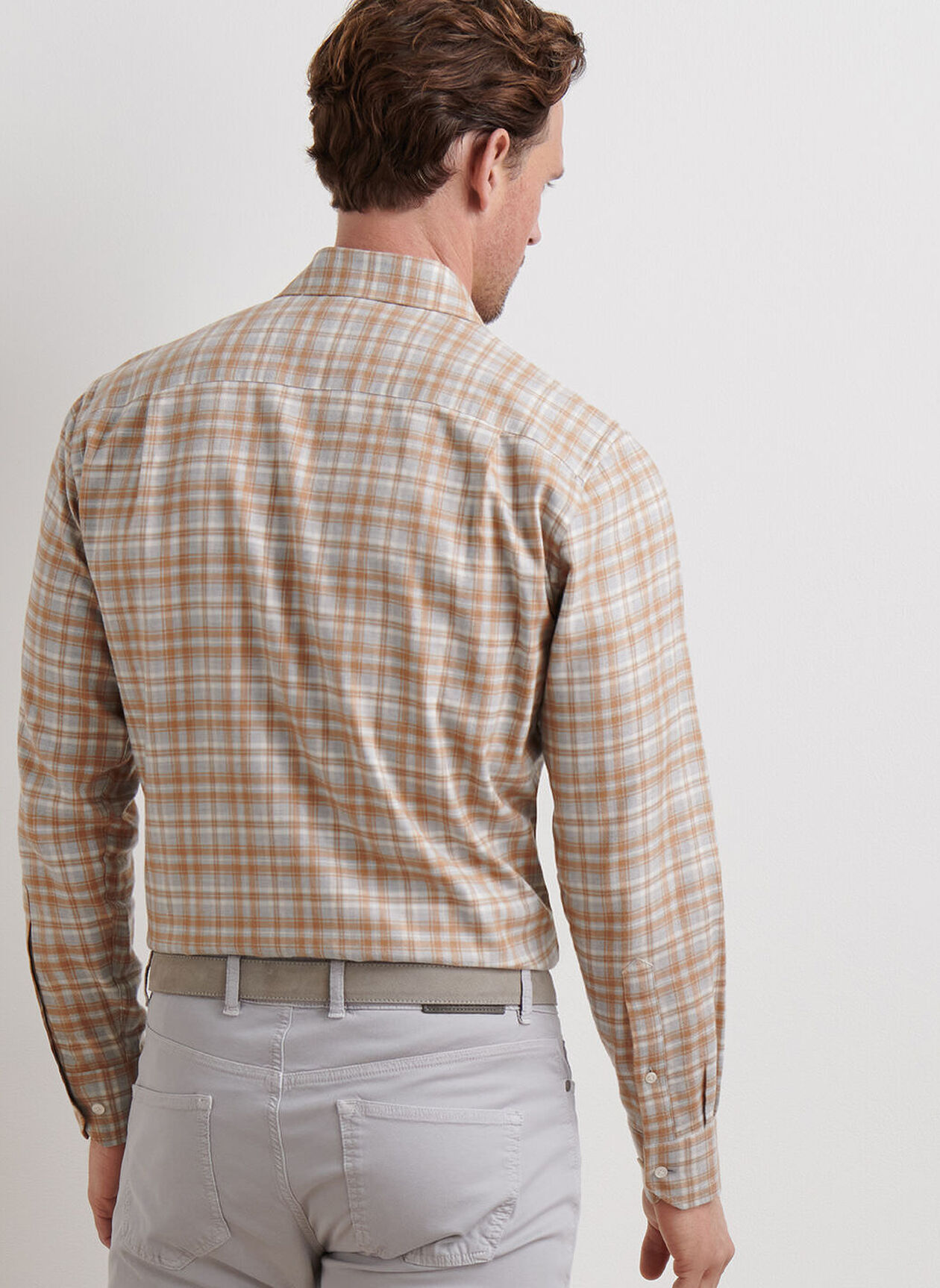 VARALLO ITALIAN FLANNEL SHIRT - BRITISH GREY