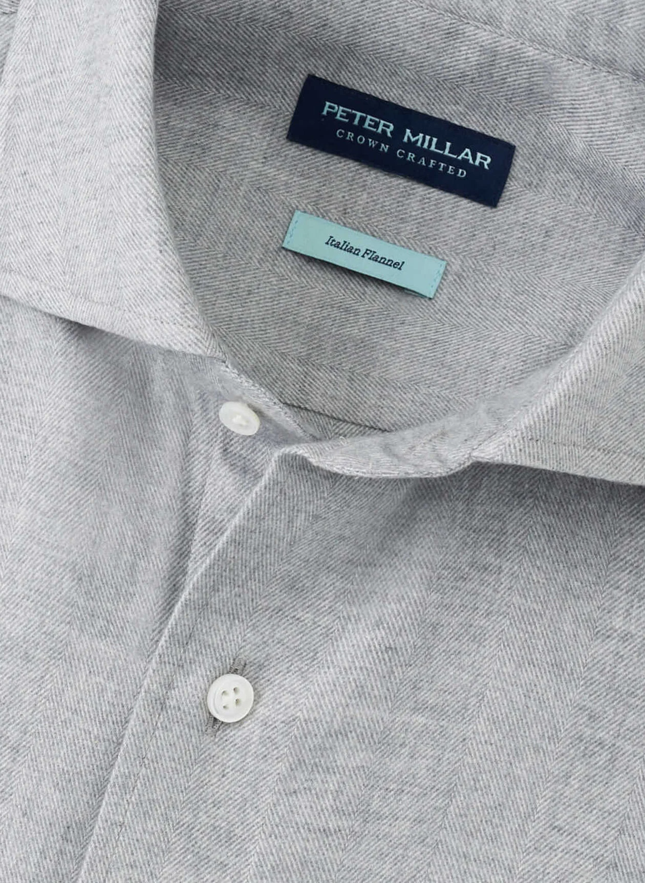 BRIXEN ITALIAN FLANNEL SHIRT - GALE GREY