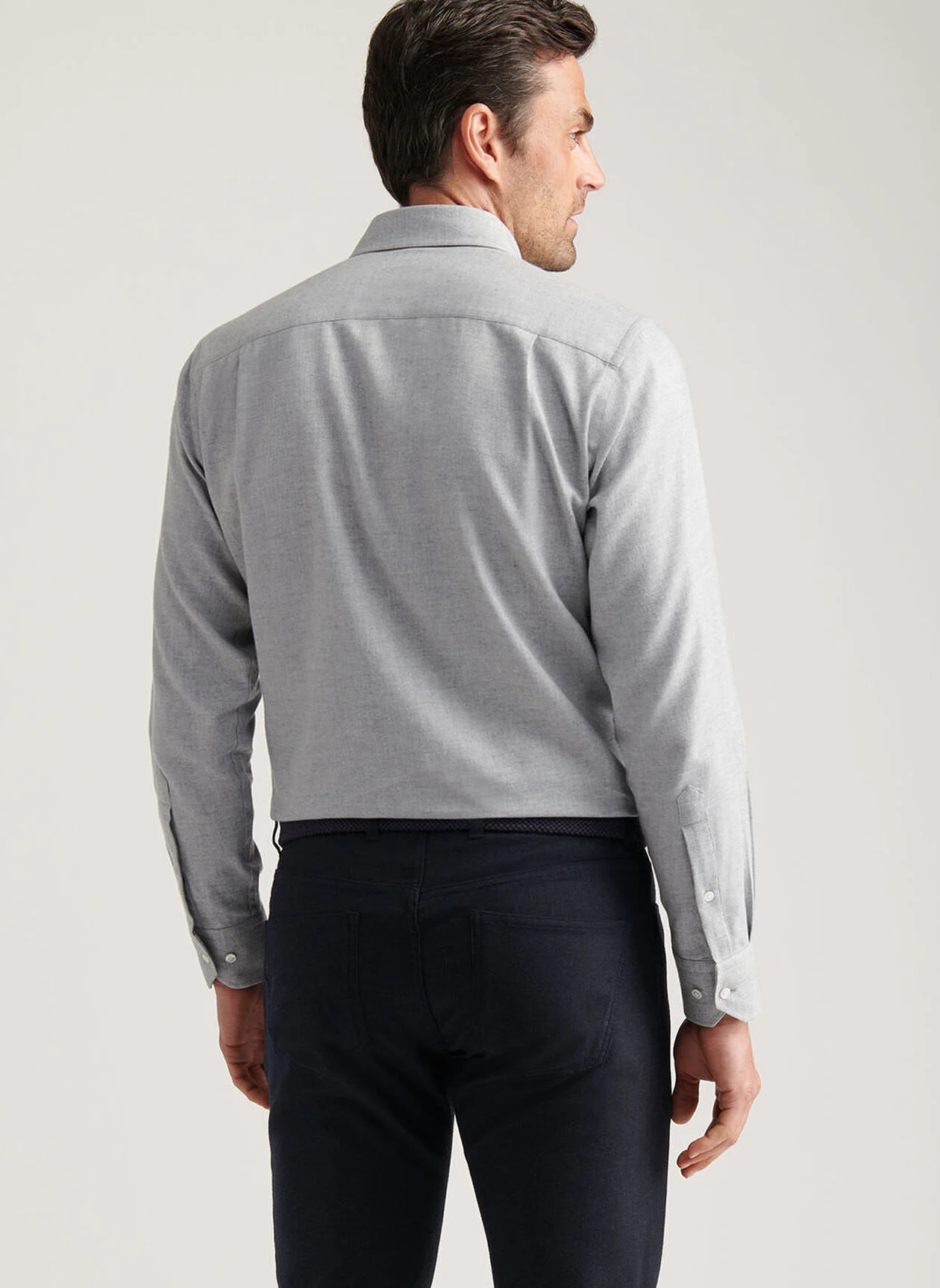 BRIXEN ITALIAN FLANNEL SHIRT - GALE GREY